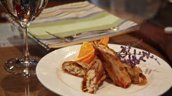 Moroccan Chicken Phyllo Rolls